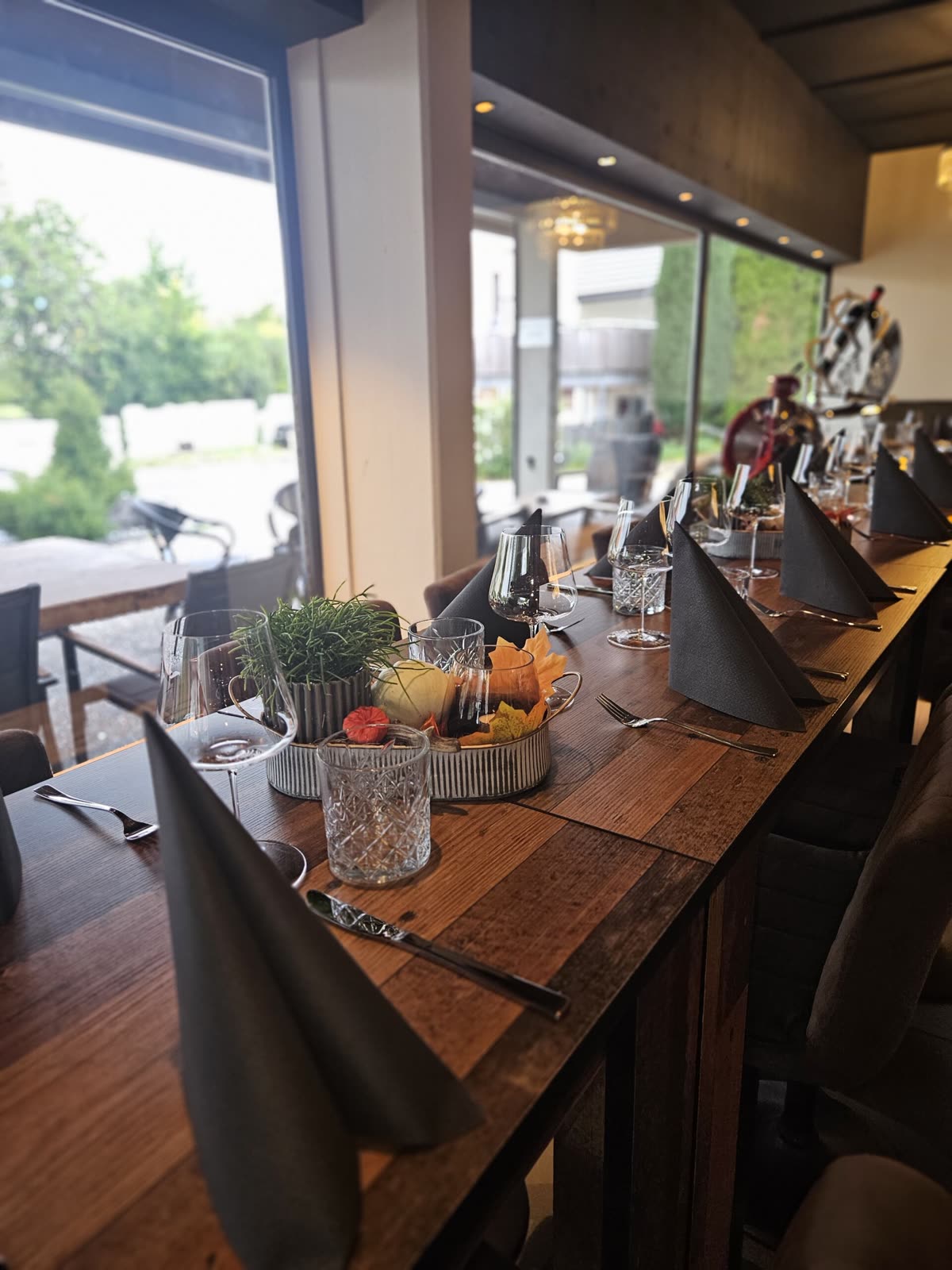A table set for the evening